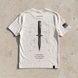 Футболка REBUS+ &laquo;Warrior Tee&raquo; Off White &mdash; щільна бавовна 230 г/м&sup2;, принт креслення ножа REBUS-TEE-WARRIOR фото 2