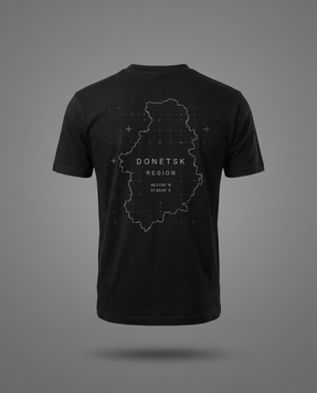 Футболка REBUS+ &laquo;Donetsk Region&raquo; (Black) &mdash; щільна бавовна 230 г/м&sup2;, вишивка на грудях REBUS-TEE-DONETSK фото