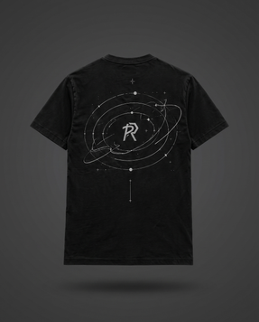Футболка REBUS+ &laquo;Orbit Tee&raquo; Black &mdash; щільна бавовна 230 г/м&sup2;, вишивка REBUS-TEE-ORBIT фото
